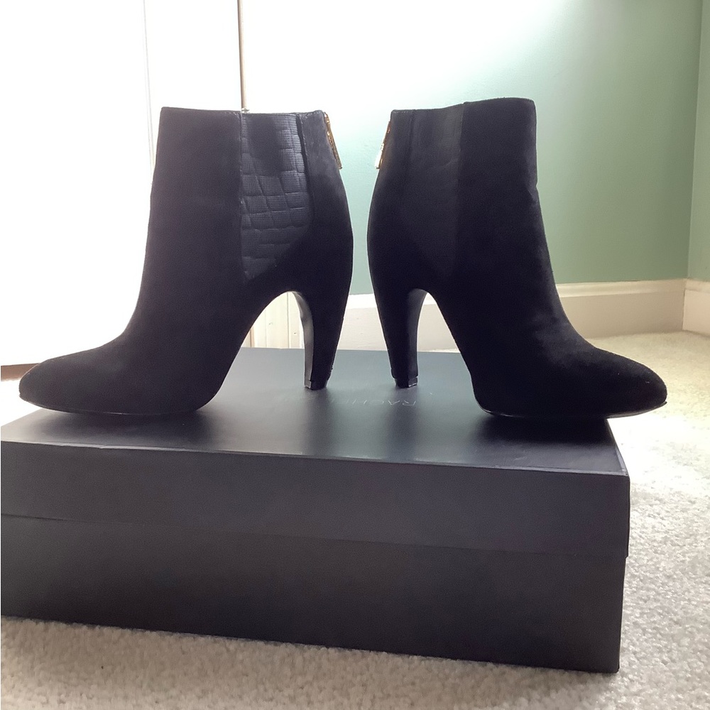 Rachel Zoe black suede booties